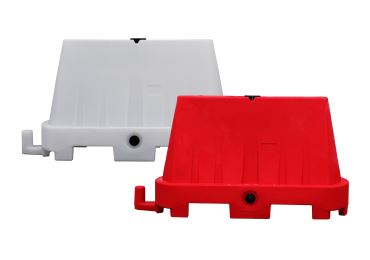 Cestné plastové zvodidlo Economic 70 – červená | biela, 1000×700 mm
